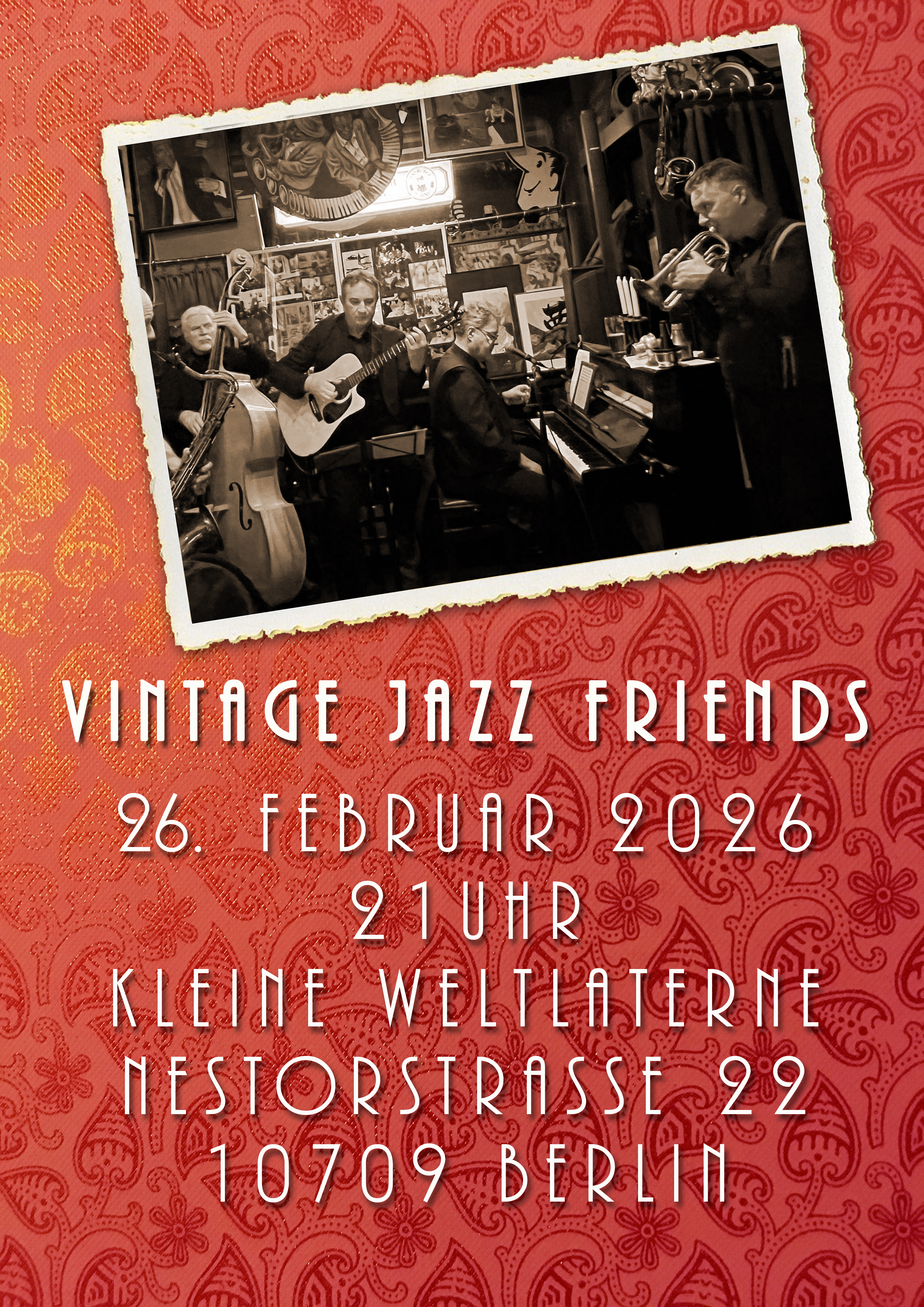 Plakat der Vintage Jazz Friends
